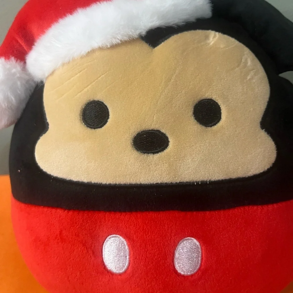 6/$25 Squishmallows Red and Black Stuffed Christmas  Mickey Mouse Plush